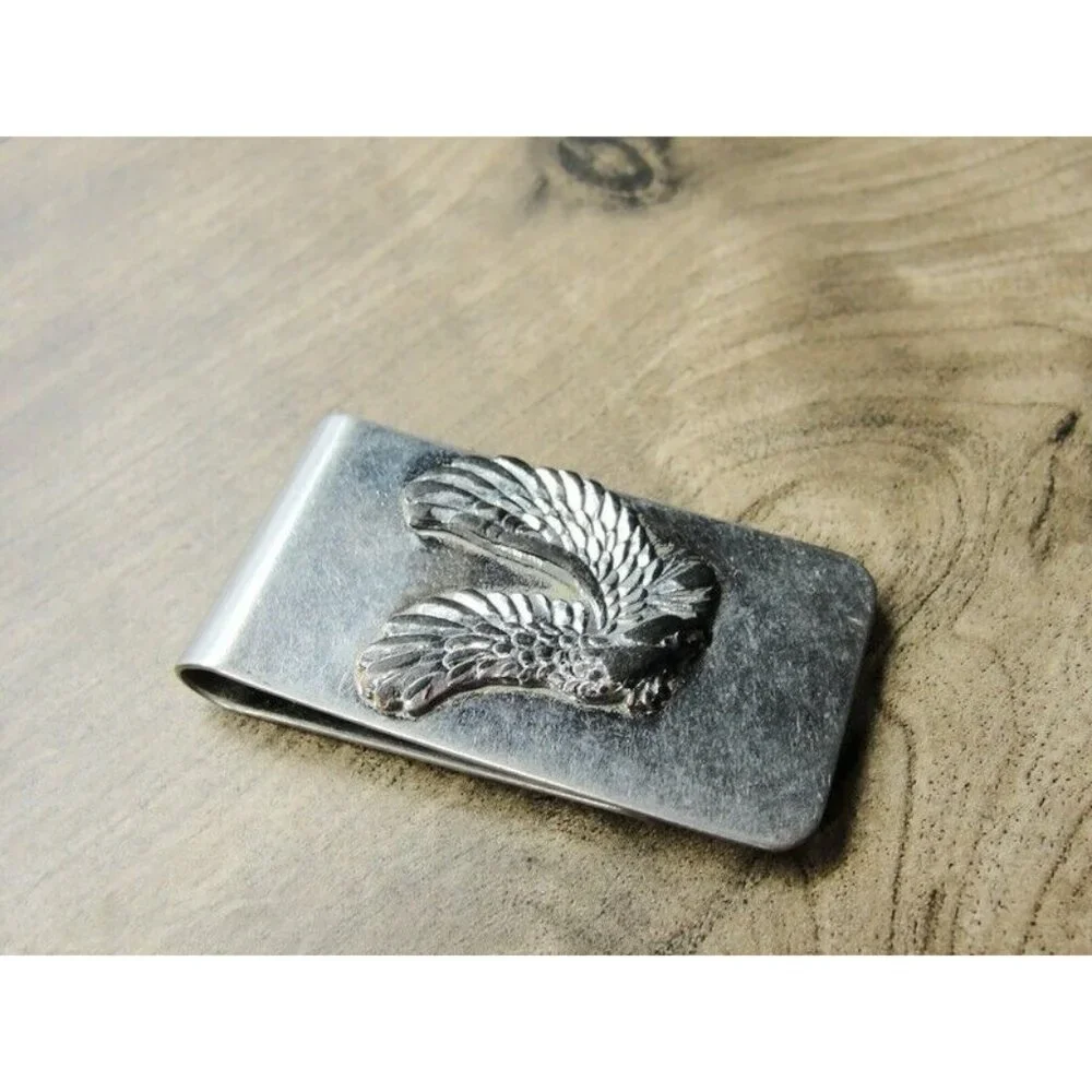 Eagle Money Clip Stainless Steel Wallet Credit Card Cash ID Holder